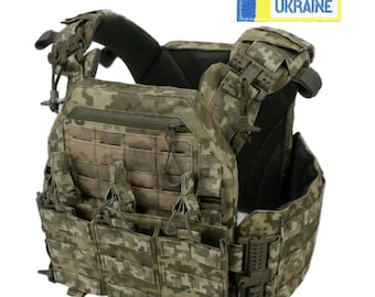 ウクライナ製マルチカムプレートキャリア（ポーチとバッグ付き