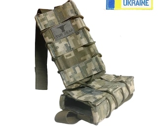 Open Camo Magazine Pouch: AK/AR-15, Molle Tactical Gear, MM14