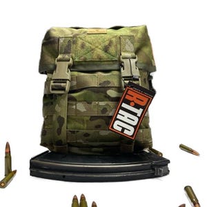 Tactical MOLLE Utility Pouch – Multicam Military Gear Bag with Buckle Closure, Cordura Survival Pouch for Army, Hunting, Airsoft
