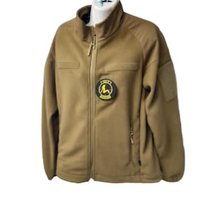 Ukrainian Tactical Fleece Jacket - Army Zipped Fleece Jacket - Vintage Brown Combat Jacket