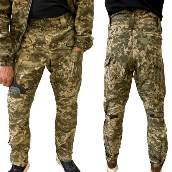 Wide-cut Military Tactical Camo MM14 Pants With Knee Pads PTNPNX
