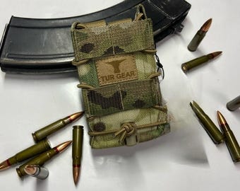 Open Short Pouch for AK or AR magazine. AMMO Pouch SaRO Pro. non-slip layer of hypalon for additional fixation of the magazine in the pouch.