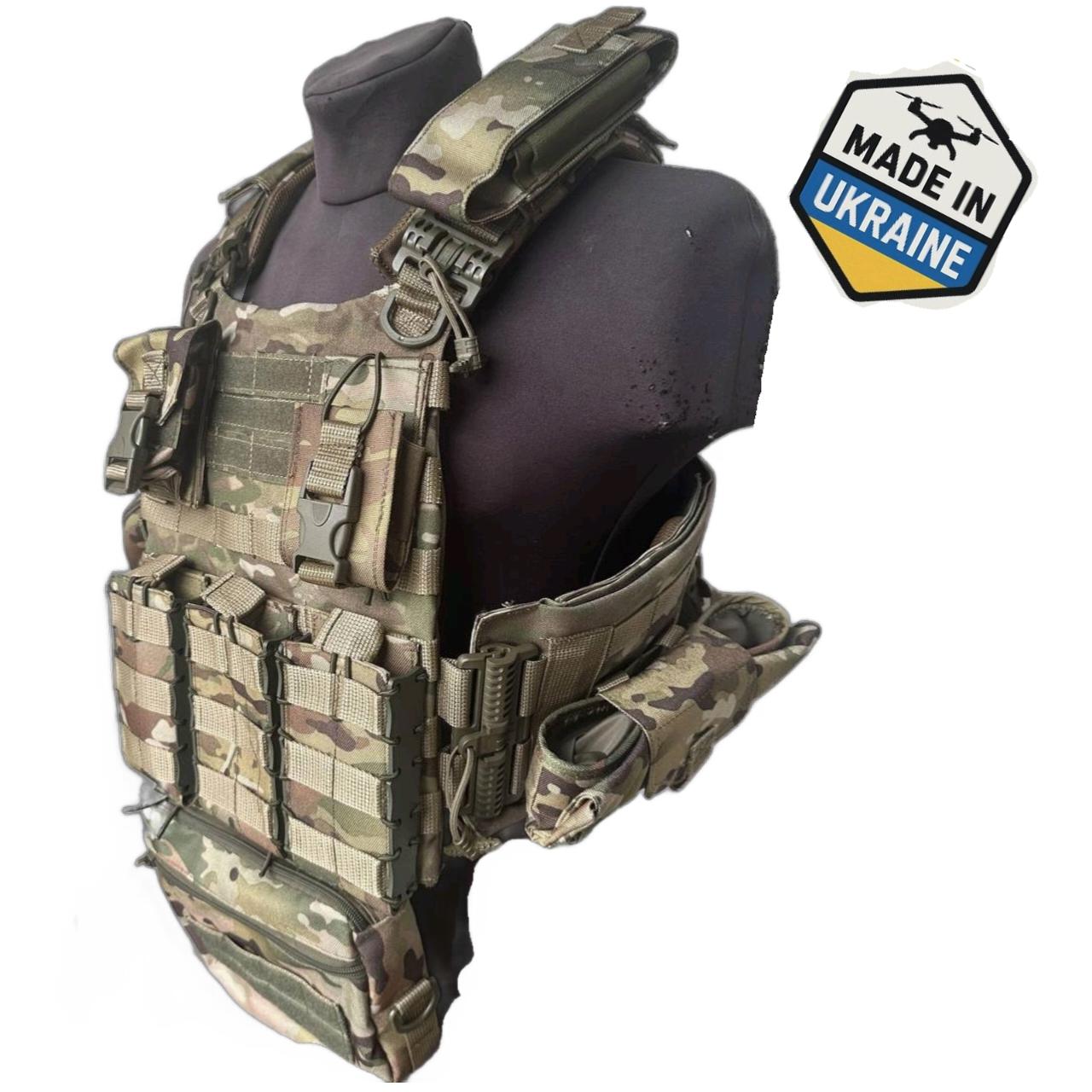 RagnarOk Budget Plate Carrier Set for Airsoft – Full Kit with 9 Pouches – Multicam Camo