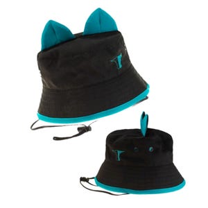 Cat-Ear Tactical Boonie Hat – Ripstop Macaron Blue / Black Summer Bucket Hat | Military Camouflage Panama | Airsoft Streetwear | PTNPNX