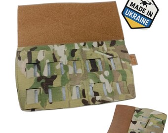 Unique Gear for Professionals - Modular MOLLE Velcro Panel Laser Cut - Multicam Organizer for Plate Carrier, Tactical Vest, Made in Ukraine