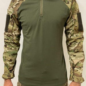 Ukrainian Army Camo Multicam UBACS Style Sweatshirt - Military Longsleeve Shirt - Combat Army Shirt - Crye Airsoft Shirt