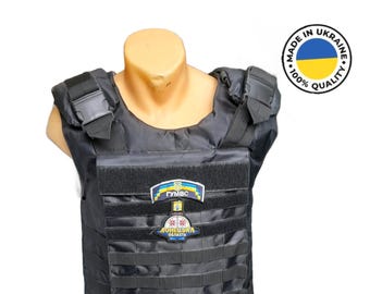 Ukrainian Vintage Black Body Armor. Plate Carrier for Police/Security/Berkut. The Most Famous Vest. Female/Male Size S-XXXL for Plates M-XL.