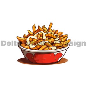 Logo Poutine svg - pdf, png, jpeg - DIY Culinary Decor, Foodie Art, Logo maker, création de logo, logo restaurant