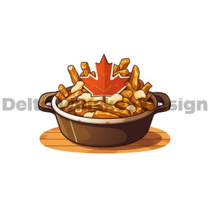 Logo svg poutine - pdf, png, jpeg - décoration culinaire DIY, art gastronomique, créateur de logo, création de logo, logo de restaurant