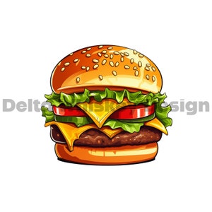 Logo svg cheeseburger - pdf, png, jpeg - décoration culinaire DIY, art gastronomique, dés de nourriture, art culinaire, logo de restaurant