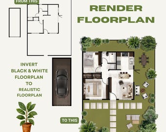Rendered 2D Floor Plan | Real Estate Floor Plan | Realistic Layout | Interior Design | Architectural Layout | Landscape Design