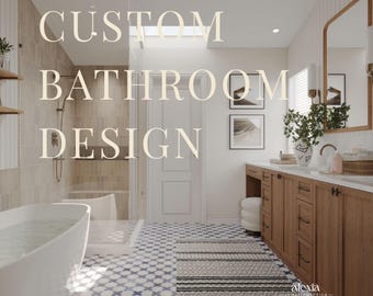 CUSTOM 3D BATHROOM Design | Interior Design | Bathroom Renovation | Realistic Rendering from Floor Plan | Custom Layout | AirBnB Decor