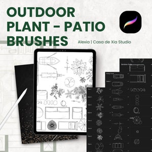 OUTDOOR Brushes | Procreate Brush Set | Floor Plan Brushes | Interior Design | Furniture Stamps | Interior Stamps