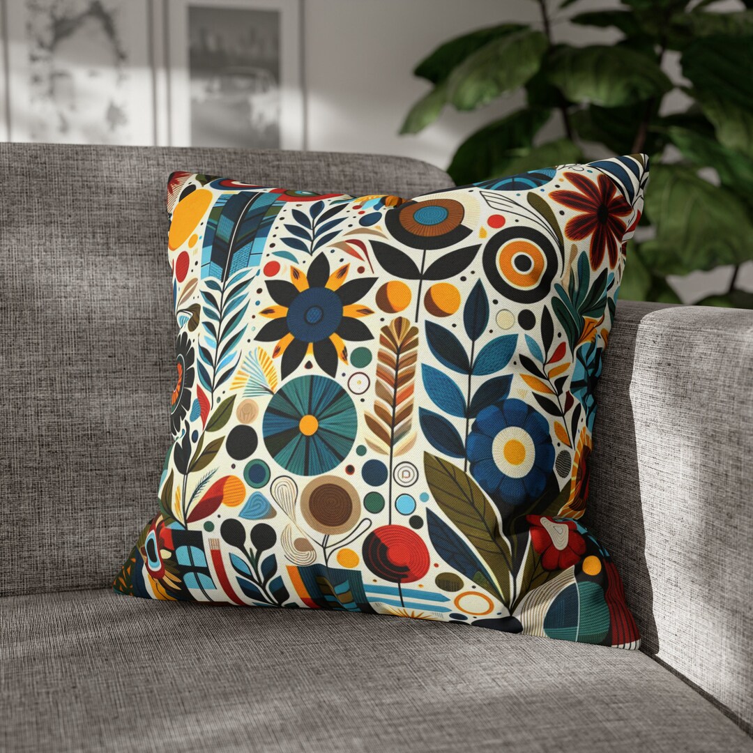 Bohemian Style Square Pillow Case, Double Sided Pillow Case, Bed Pillow ...