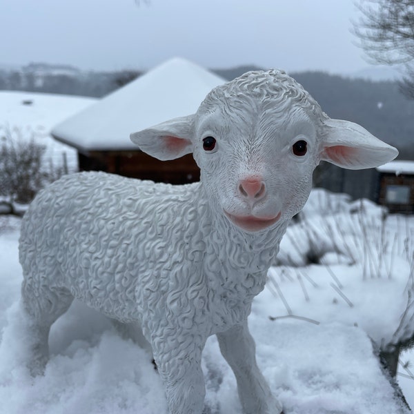 Schaf stehend Ostern Deko Lamm Gartenfigur