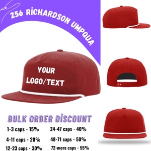 256 Richardson Umpqua Cap, Customized 256 Richardson Cap, Your Logo or Text on cap
