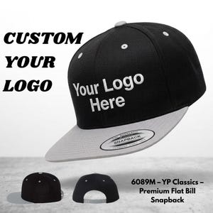 Op maat geborduurde flat Bill-snapbackhoed | YP Classics 6089 M streetwear-pet
