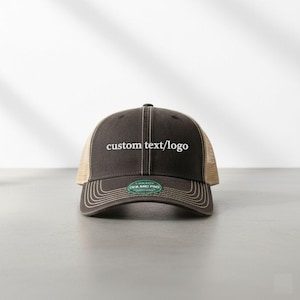 Custom Embroidered Legacy Old Favorite Hat | Vintage Trucker Cap | Personalized Logo Snapback | Relaxed Dad Hat Style