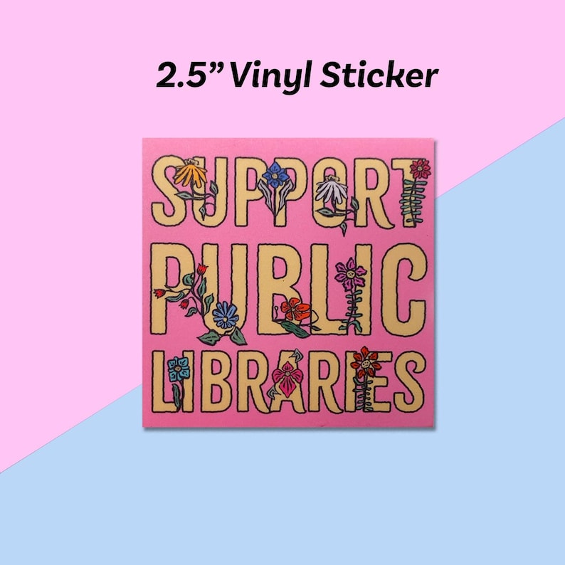 Library Beeping Sticker Support Public Libraries Vinyl Sticker, Librarian Gift, Bookish, Reader ...
