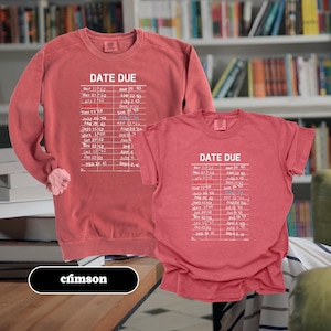 Chandail de carte de date d'échéance de la bibliothèque, sweat-shirt de carte de bibliothécaire d'inspiration vintage ou cadeau de t-shirt, cadeau de amateur de livres rétro, Booktrovert, cadeau livresque