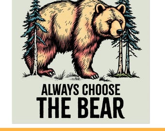 Zawsze wybieraj magnes samochodowy Bear Feminist, Fierce Feminism, zewnętrzny wodoodporny magnes samochodowy, prezent feministyczny, prawa kobiet, moc niedźwiedzia