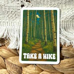 Take a Hike Aspen Tree Path Sticker National Parks Hiking Vinyl Decal Nature Lover Car Protect National Parks Sticker Outdoor Camping Gift