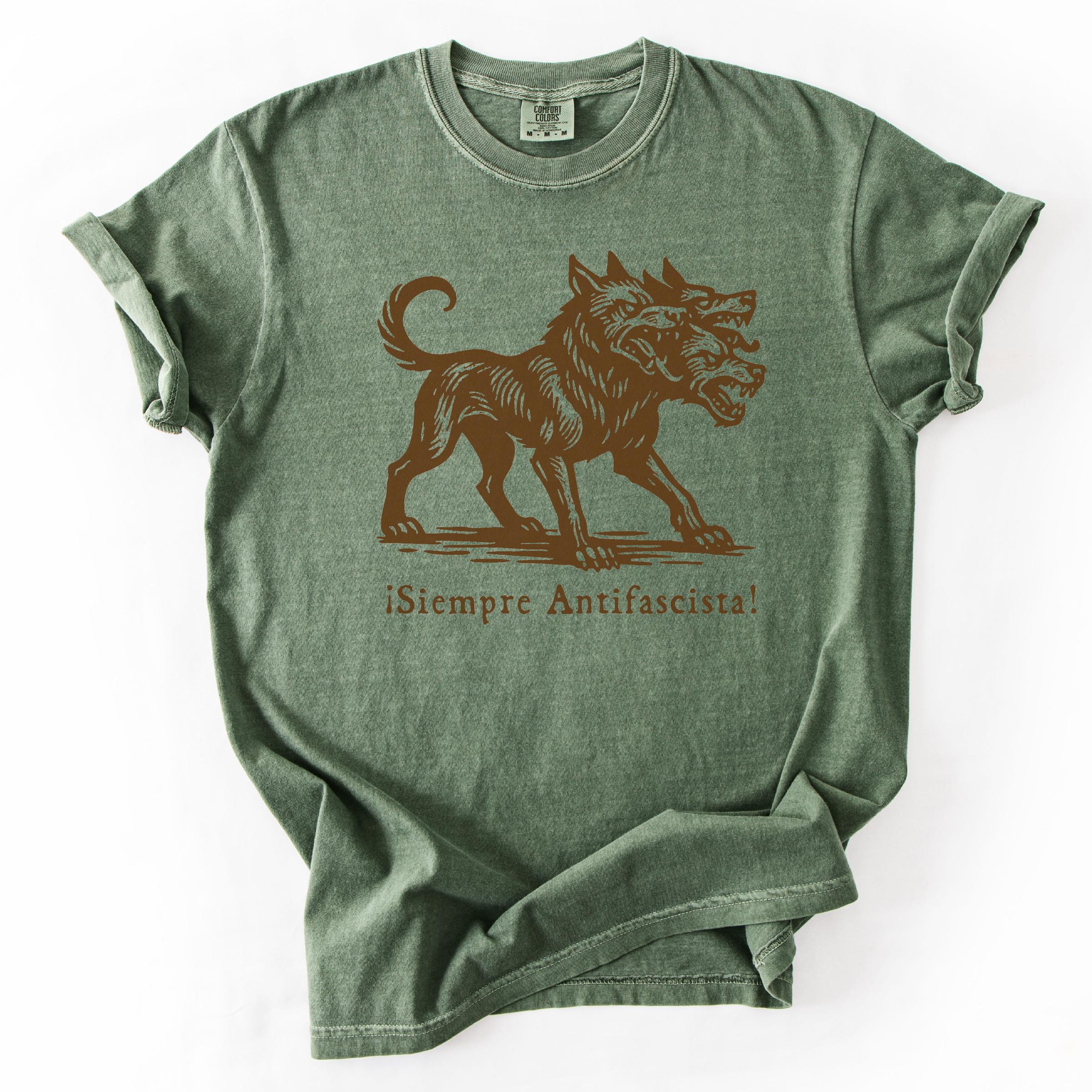 Siempre Antifascista Cerberus T-shirt Anti-fascist Mythology