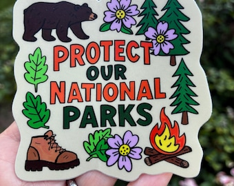 Save Our National Parks Stickers, Protect Public Media, Protect Our Natl Parks, Anti Elon Musk, Decals Cars & Laptops,