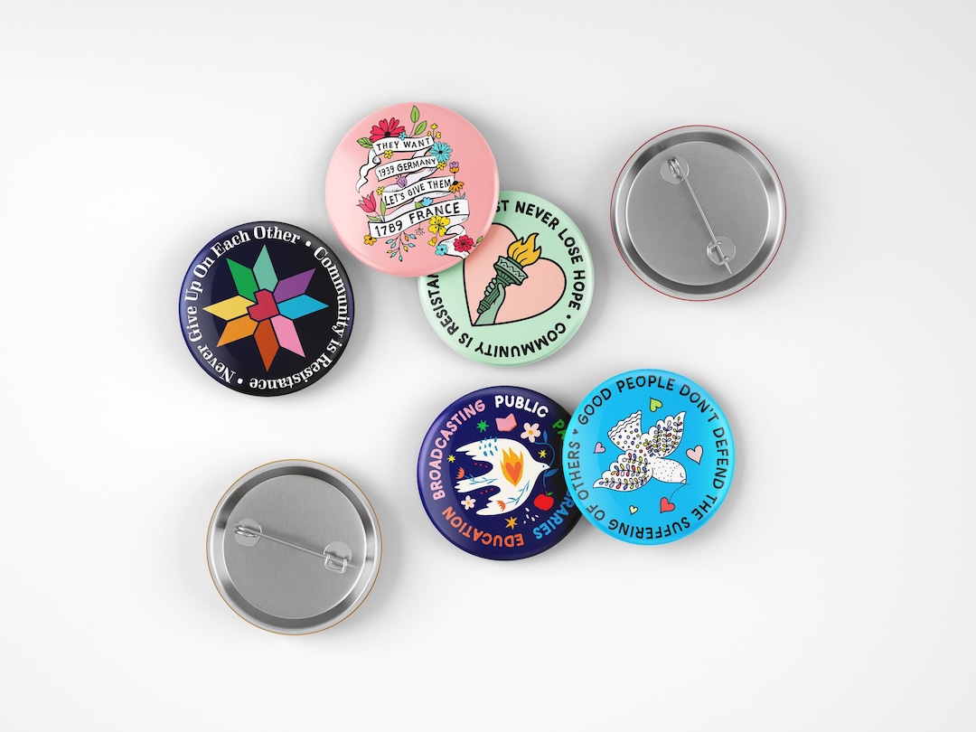 Progressive Button Set | Feel Good Activism Pins | Libraries Parks ...