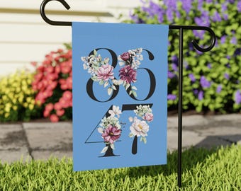 8647 Gartenfahne - Subtiles Anti-Trumpf-Werbeschild - Feminines Politisches Banner mit Blumenmuster - Pro-Demokratie-Dekor - Anti-Trumpf-Schild - FDT, Anti Maga