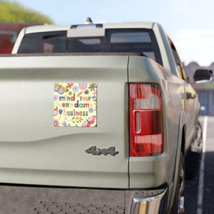 Subtle Mind Your Own Damn Business Magnet, Tim Walz Bumper Sticker,  Harris Walz 2024 Magnetic Car Sticker - 5x5