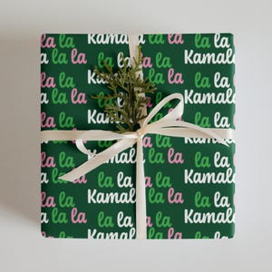 Carta da regalo natalizia Kamalalala – Carta da regalo festiva e divertente per gli appassionati di politica