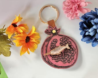 Juicy Pomegranate Pin Display Bag Charm & Lapel Pin Display Holder, Ita Bag Accessory