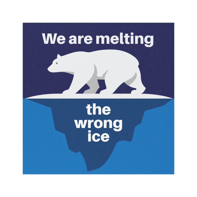 Abolish Ice Car Magnet We Are Melting the Wrong Ice Car Magnet Climate Change Protest Magnet Polar Bear Environmental Activist Bumper Magnet image 3