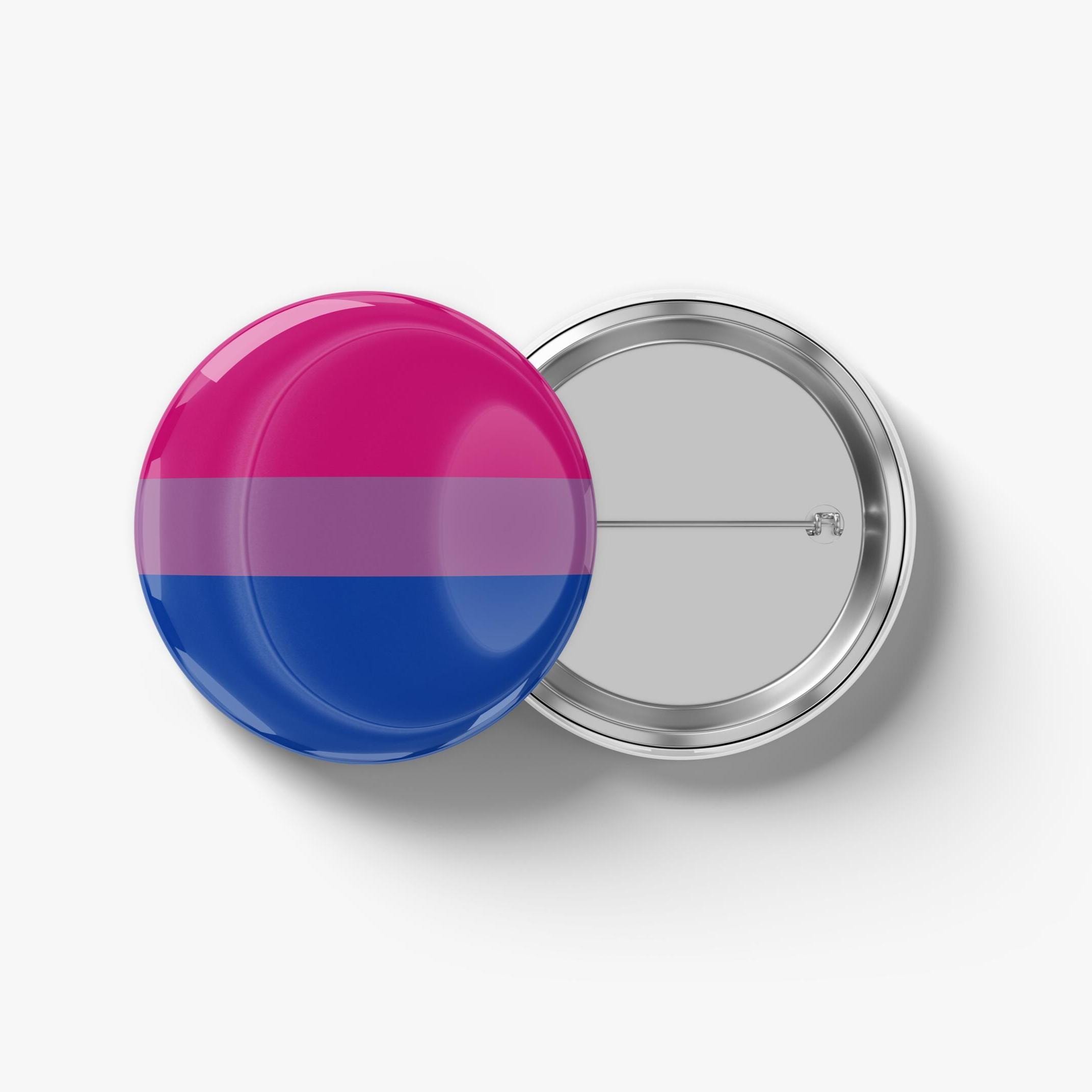 Subtle Bi Pride Button Set | Bi Flag Pin + Subtle Wildflower Pride ...