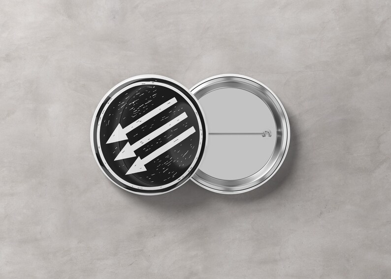 Botón antifascista del Frente de Hierro / Pin para abolir el ICE / Botón de protesta progresista / Insignia de activismo antifascista / Pin político imagen 3