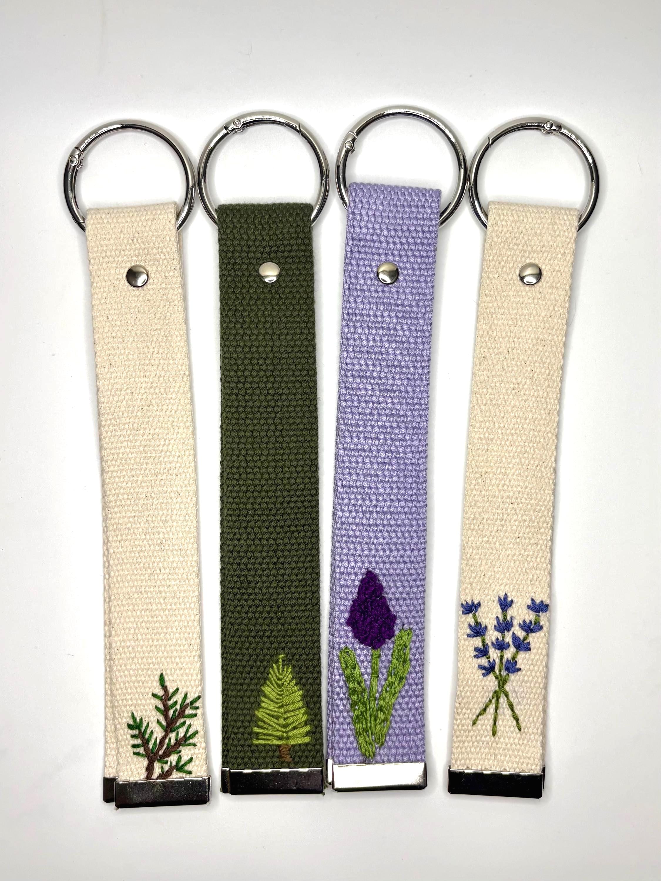 Hand Embroidered Enamel Lapel Pin Holder Strap | Double-sided