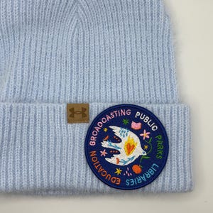 Public Parks Libraries Education Broadcasting Patch • 3" Round Embroidered Patch with Dove • Progressive Patch • Pro Public Goods Badge imagem 8