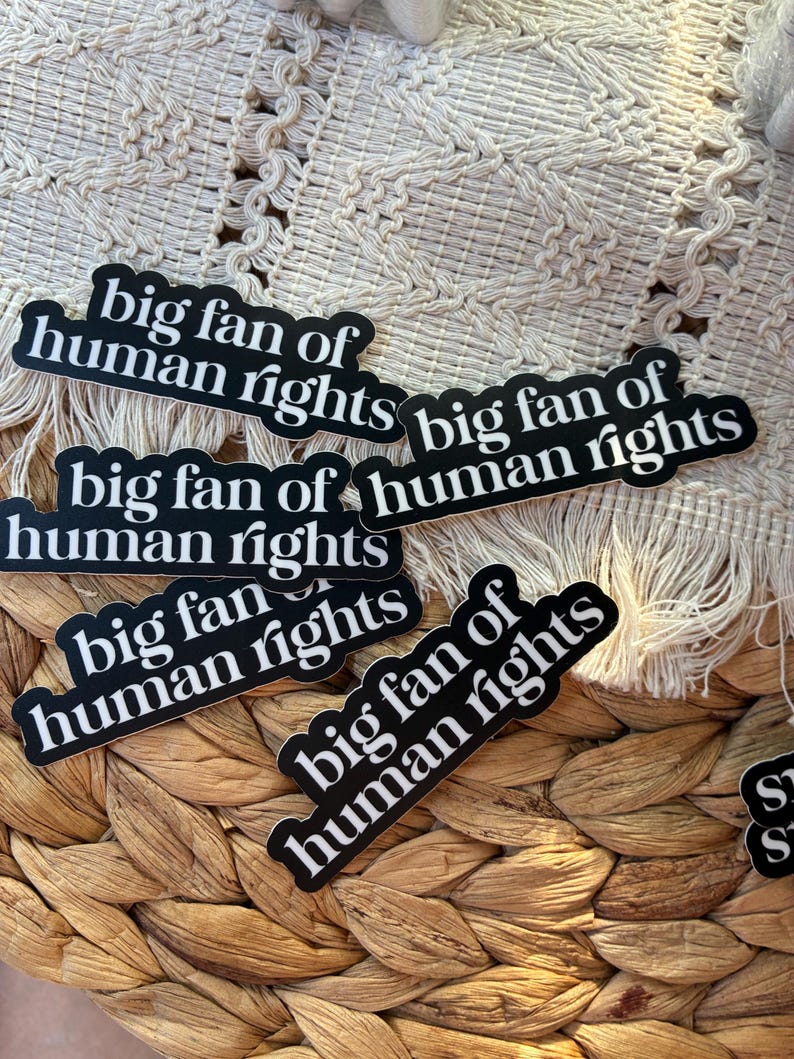 Big Fan of Human Rights Sticker Progressive Feminist Political Sticker ...