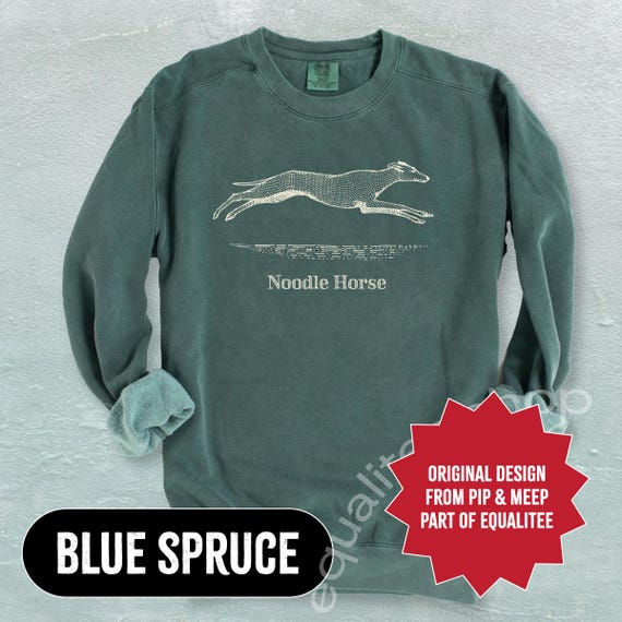 Noodle Horse Greyhound Sweatshirt - Comfort Colors Crewneck, Funny Dog Lover Gift, Whippet Meme Shirt, Cozy Sighthound Apparel
