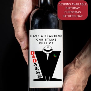 SKA DAD Compleanno Etichetta Vino Regalo per Lui Oi Ska Mod Skank Two Tone Madness Rude Boy Rude Girl 2 Tone Ska Compleanno Natale Fathers Day Card