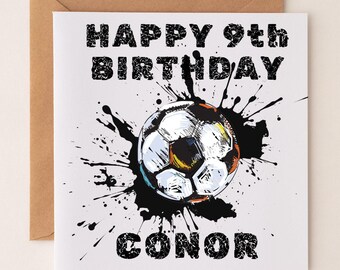 Personalized Football Birthday Card: Any Age
