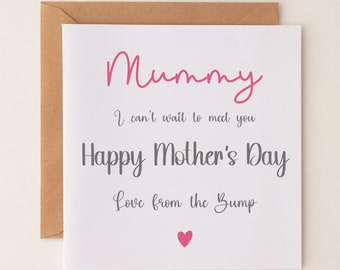 From The Bump Mothers Day Card Mummy To Be Card Special Mummy to Be Card First Mothers Day Card 1st Card For Mothers Day Expectant Mother