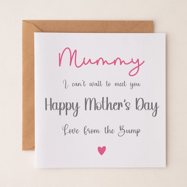 From The Bump Mothers Day Card Mummy To Be Card Special Mummy to Be Card First Mothers Day Card 1st Card For Mothers Day Expectant Mother