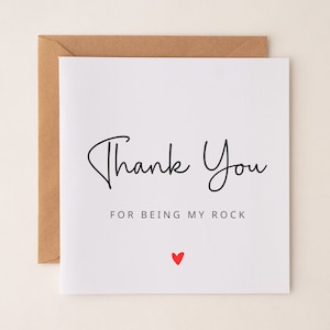 Bester Freund Danke Karte, Danke, dass du mein Rock bist Bester Freund Danke, Bestie Karte Danke, dass du Kindness Positivity Karte bist