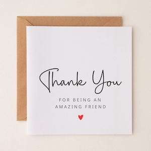 MERCI d'être votre carte Ami incroyable Meilleure femme Mari Collègue Maman Papa Sœur Frère Amitié spéciale Tante Oncle