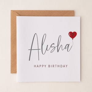 Carte d'anniversaire personnalisée pour tous les âges, toutes les cartes de visite, maman, papa, mère, père, soeur, frère, meilleur ami, meilleure amie, tante, oncle, grand-mère, grand-mère, cousine