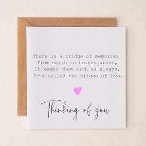 Amis de la famille Je pense à vous Carte de sympathie Carte de deuil Désolé pour votre perte Nos plus sincères condoléances Sincères condoléances Pont des souvenirs