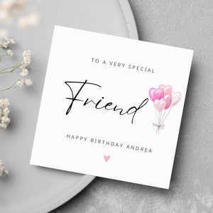Carte d'anniversaire personnalisée pour ami Joyeux anniversaire, ami spécial, meilleure amie, amitié, carte-cadeau, soeur tante, carte de Noël