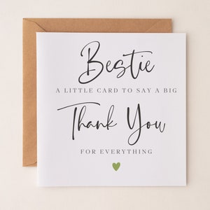 Carte de remerciement personnalisée Meilleur ami Meilleure amie Amitié Travail Collègue Maman Sœur Enseignant Médecin Infirmière Police Pompier Papa Frère Tante